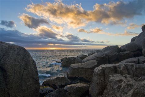 Sunset Over Rocky Beach Stock Image Image Of Beach Rocks 11354801