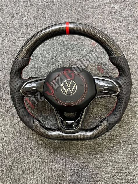 Volkswagen Golf R MK8 Carbon Fiber Steering Wheel - Itz Juz Carbon