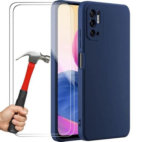 Coque pour Redmi Note 10 5G avec 2 Verres Trempés Confortable Anti