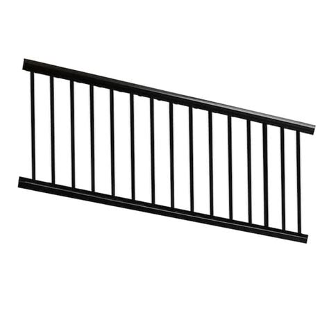 Weatherables Arlington 42 In H X 96 In W Textured Black Aluminum Stair Railing Kit Cbr Ar42