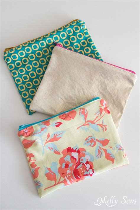 How To Sew A Zipper Pouch Tutorial Melly Sews