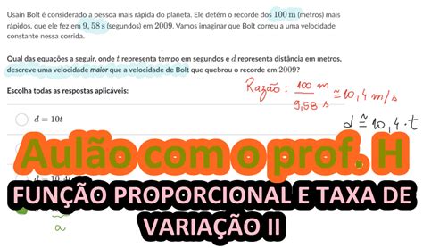 Função Proporcional Ou Linear E Taxa De Variação Ii Blog Do Prof H