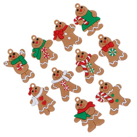 Homemaxs 10pcs Christmas Gingerbread Man Christmas Ornament Christmas