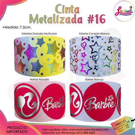 Cinta Metalizada Lazitos Y Lentejuelas