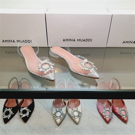 Jual Amina Muaddi 758 Heels 3cm Dan 7cm Shopee Indonesia