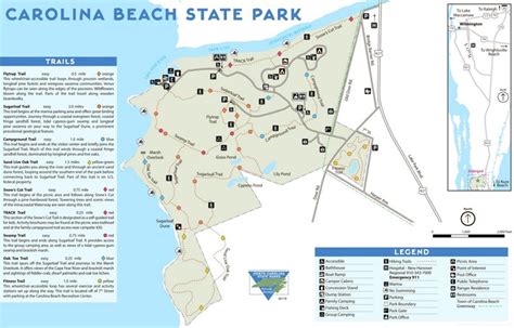 Carolina Beach State Park Map