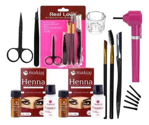 Kit Sobrancelha Designer Henna Makiaj Navalha Pin A Mixer Mercadolivre