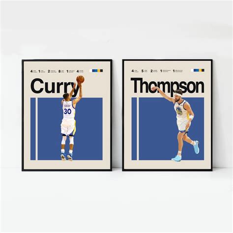 Steph Curry And Klay Thompson Poster Golden State Warriors Art Etsy