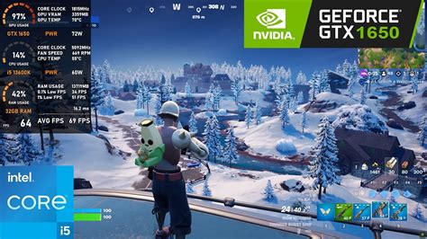 GTX 1650 Fortnite Chapter 5 Season 1 1080p Low Medium High Epic