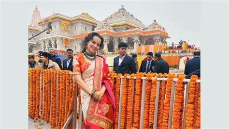 Kangana Ranaut Chants Jai Shri Ram At Historic Ayodhya Ram Mandir