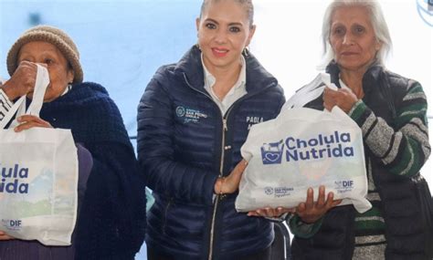 Entrega Paola Angon Mil Despensas De Cholula Nutrida