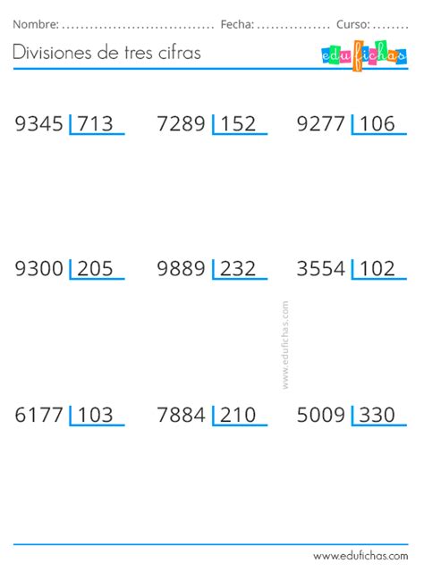 Divisiones De Tres Cifras