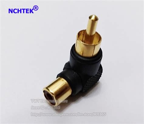 NCHTEK RCA Macho A Hembra M Conector Adaptador Audio AV Enchufe RCA