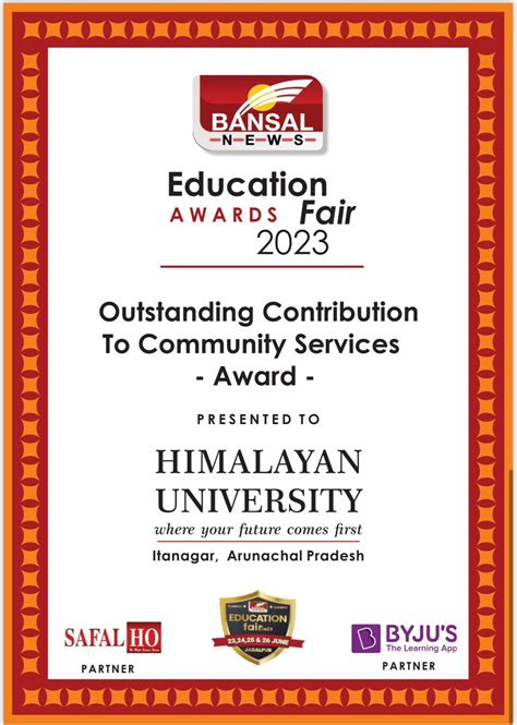 Awards And Achievements Himalayan University