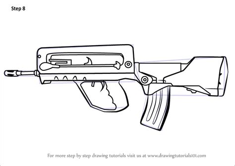 Step By Step How To Draw Famas From Counter Strike