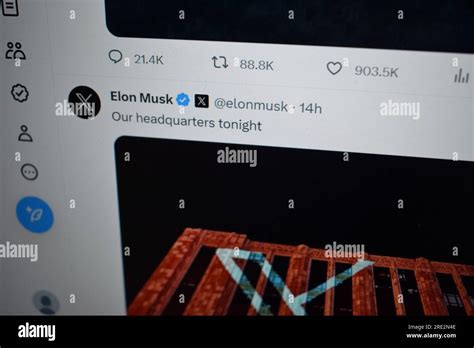 La Photo Montre Qu Elon Musk A Chang Le C L Bre Logo Oiseau De Twitter