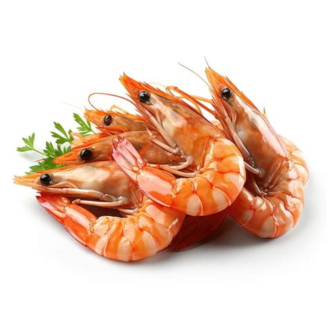 Premium Photo Illustration Prawns With Herbs