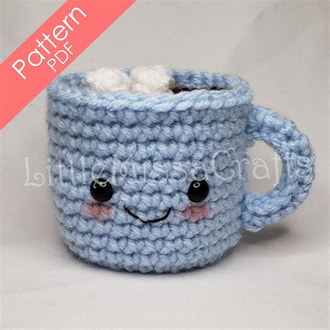 Crochet Pattern Hot Chocolate Mug Plush Toy PDF Etsy