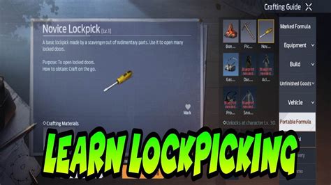 Undawn Master Lockpick Learn Lockpick Garena Undawn Youtube