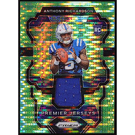 Anthony Richardson Panini Prizm Premier Jerseys Neon Green Pulsar