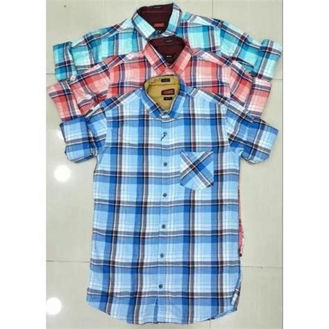 Collar Neck Checks Mens Cotton Check Shirt Size S M L Xl At Rs 330 In