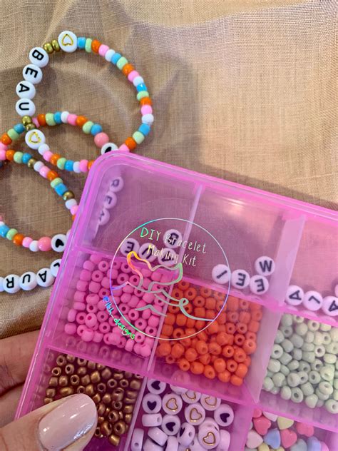 diy personalised bracelet making kit diy bracelet craft kit etsy