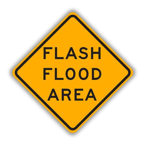 SW35 (CA) FLASH FLOOD AREA Sign - Special Warning Signs (SW) | TAPCO