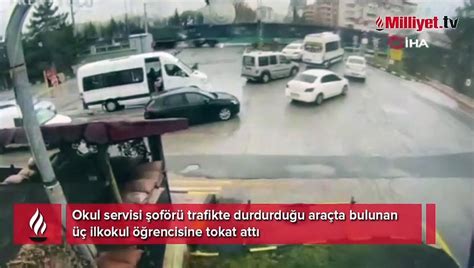 Malatya da okul servis şoförü aracı durdurdu üç ilkokul öğrencisine