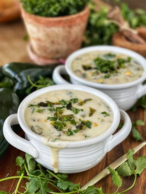 Creamy Poblano Soup Plantiful Kiki Plant Based Recipes Plant