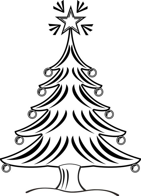 christmas tree pencil drawing | Christmas tree coloring page, Christmas ...