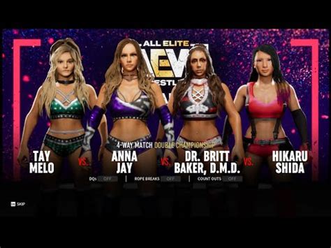 Aew Fight Forever Tay Melo Vs Anna Jay Vs Dr Britt Baker D M D Vs