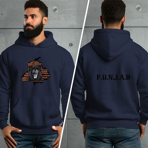 Punjab Hoodie Punjabi Lion Hoodie Sikhism Unisex Hoodie Proud Sikh