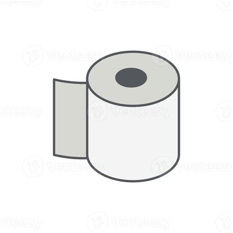 Toilet Tissue Roll Bathroom Icon Collection Set Captivating Png