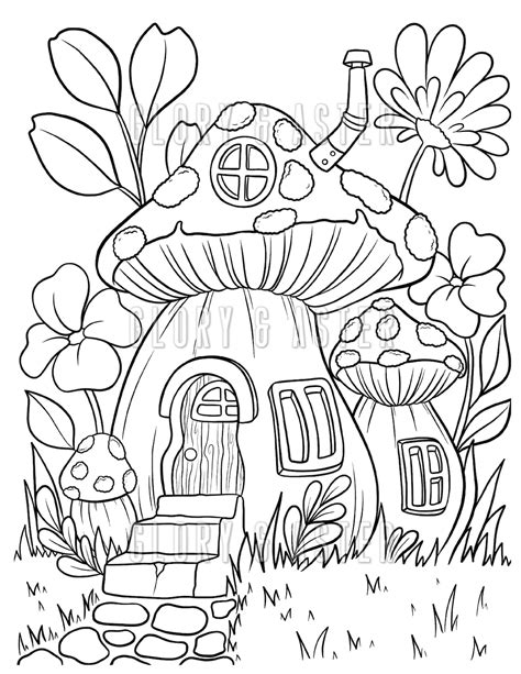 Coloring Pages Of Fairy Houses Coloring Pages