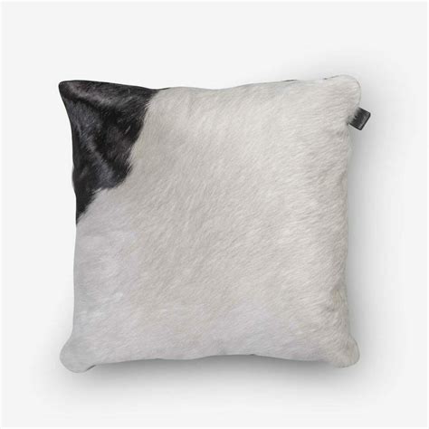 Cowhide Cushion Black White Both Sides X Cm Bag Home