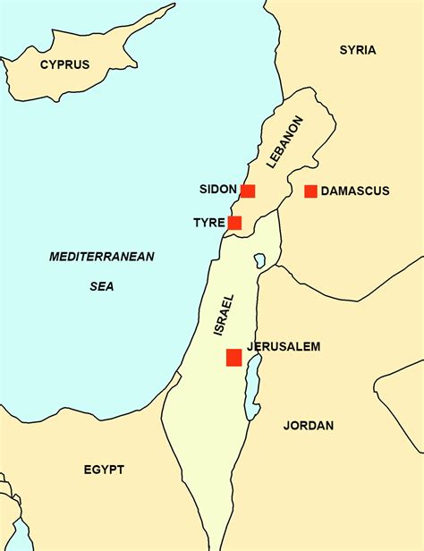 Ancient Tyre Map