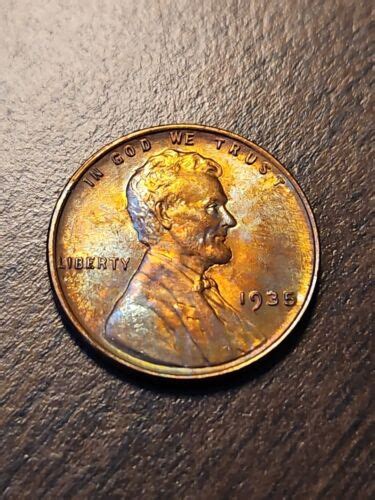 P Lincoln Wheat Cent Bu Rainbow Toned Coin Free Shipping Ebay