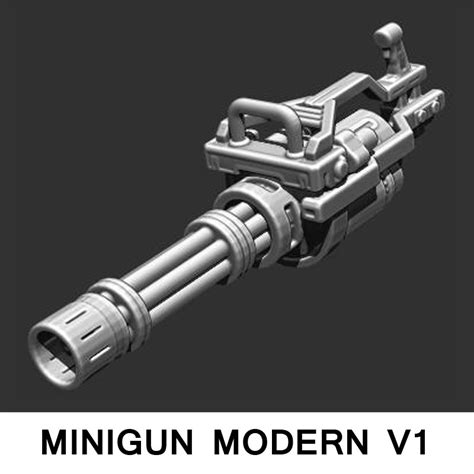 Stl File Weapon Gun Minigun Modern V1 🔫 ・3d Printer Model To Download・cults