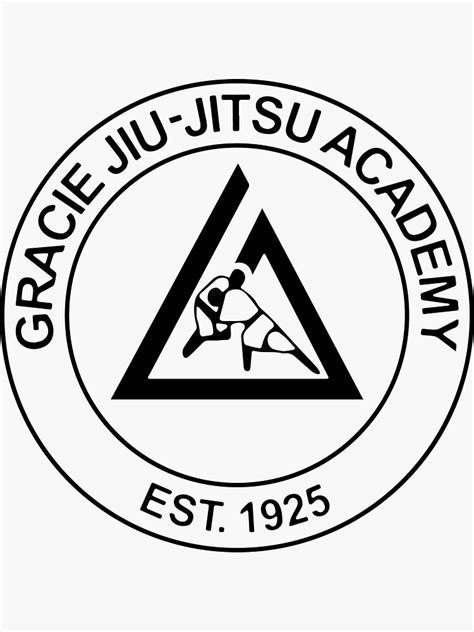 Gracie Jiu Jitsu Sticker By Righttofight Redbubble