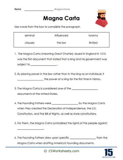 Magna Carta Worksheets - 15 Worksheets.com