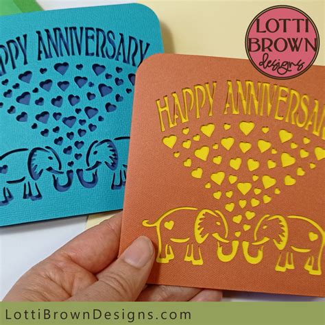 Cricut Anniversary Card Template