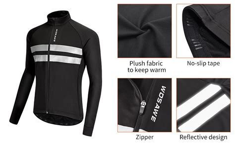 Wosawe Winter Motorcycle Jackets Mens Thermal Fleece Warm Cycling