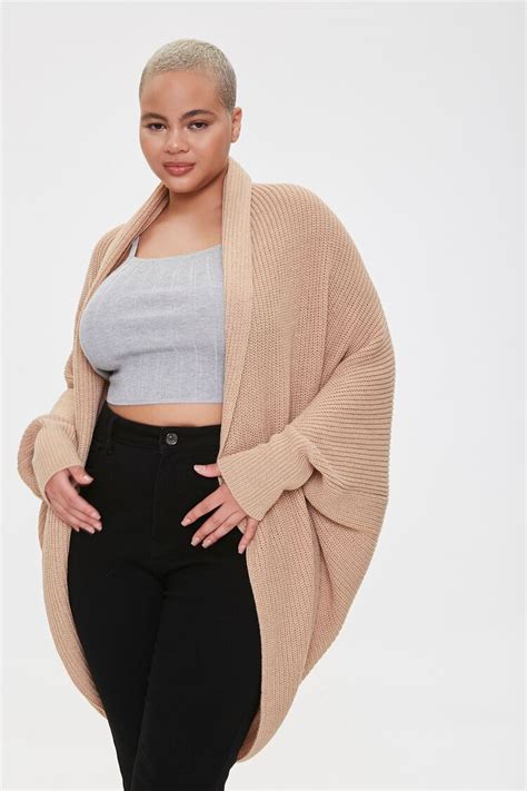 Plus Size Cocoon Cardigan Sweater