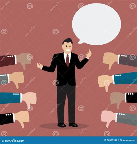 Bad Speech Stock Vector Illustration Of Presenting Dislike 58833981