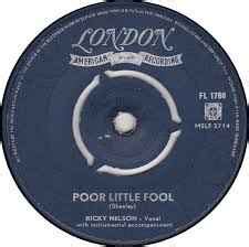 Ricky Nelson - Poor Little Fool (1958, Vinyl) | Discogs