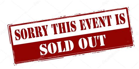 Sorry This Event Is Sold Out Stock Vector Image By Carmenbobo 105450196