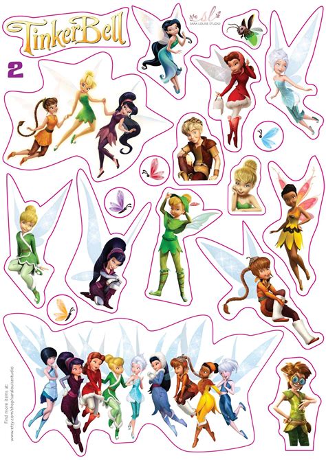 Tinkerbell Friends Stickers Waterproof Vinyl Stickers Sticker Sheet