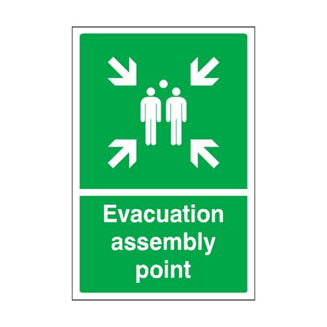 Evacuation Assembly Point Sign Safety Uk