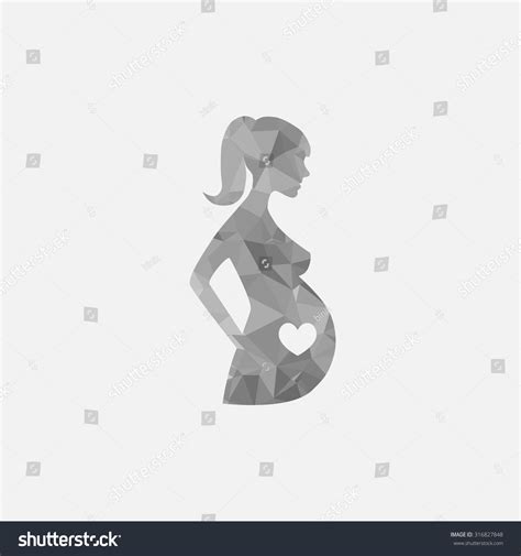 Pregnant Woman Sign Icon Vector Women Stock Vector (Royalty Free ...