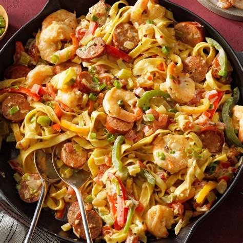 Shrimp And Sausage Pasta Recipe Pasta Dishes Creamy Pasta Recipes